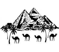 stencil Schablone Pyramiden